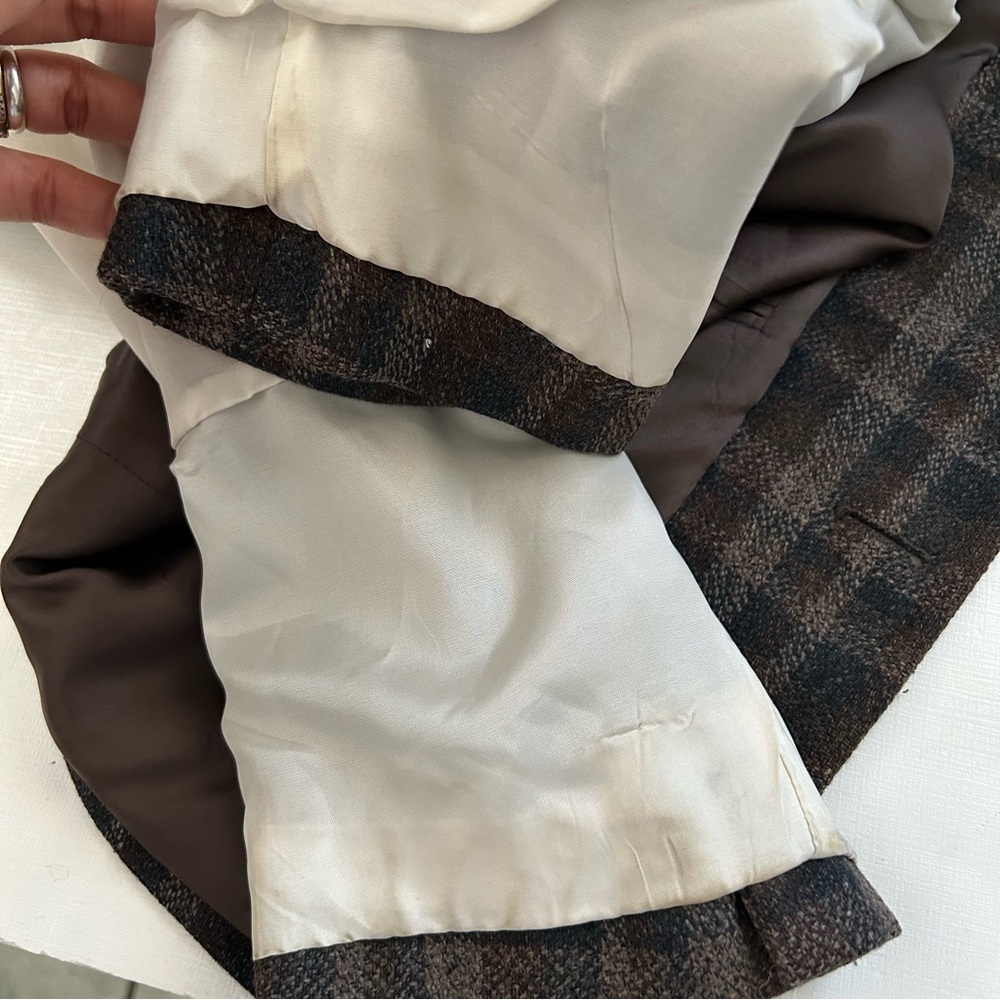 Vintage Men’s Giorgio Armani Collezioni Plaid Wool Sport Coat size 39R. - Picture 15 of 16